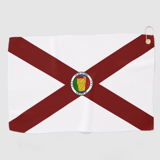Serviette De Golf Drapeau de l'Alabama (Horizontal)