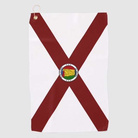 Serviette De Golf Drapeau de l'Alabama (Devant)