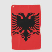 Serviette De Golf Drapeau de l'Albanie (Devant)