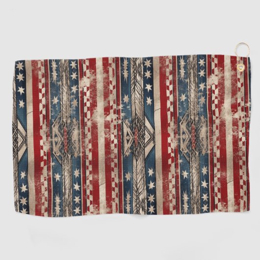 Serviette De Golf Drapeau de l'Amérique occidentale (Horizontal)