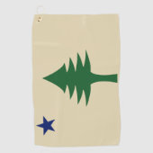Serviette De Golf Drapeau de l'État du Maine avec pin et étoile 1901 (Devant)