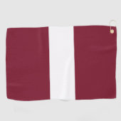 Serviette De Golf Drapeau de Lettonie (Horizontal)