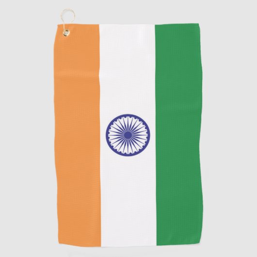 Serviette De Golf Drapeau de l'Inde (Devant)