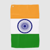 Serviette De Golf Drapeau de l'Inde (Devant)