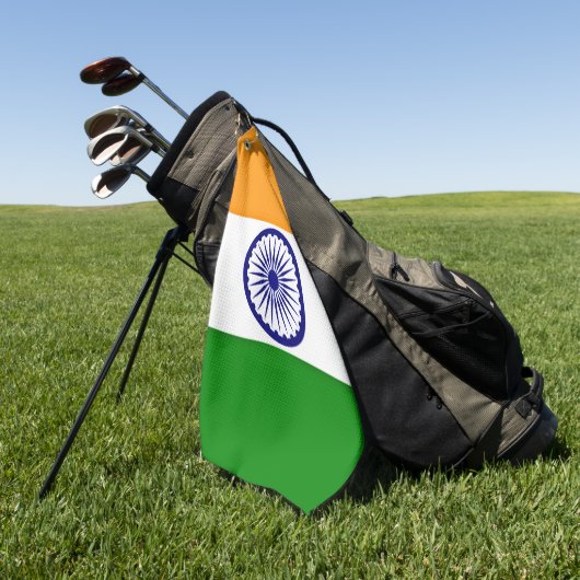 Serviette De Golf Drapeau de l'Inde (Vert)