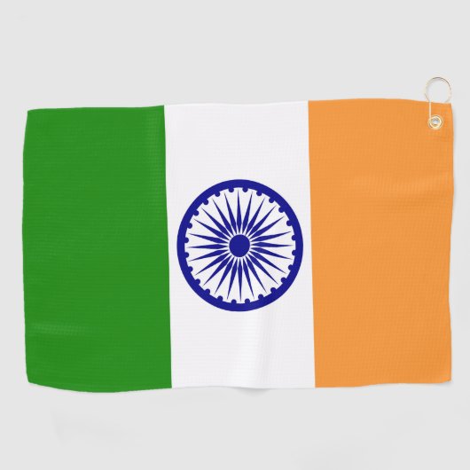 Serviette De Golf Drapeau de l'Inde (Horizontal)