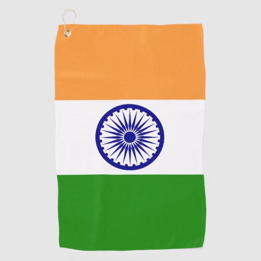 Serviette De Golf Drapeau de l'Inde (Devant)