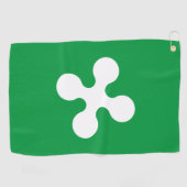 Serviette De Golf Drapeau de Lombardie (Italie) (Horizontal)