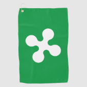 Serviette De Golf Drapeau de Lombardie (Italie) (Devant)