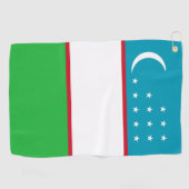 Serviette De Golf Drapeau de l'Ouzbékistan (Horizontal)