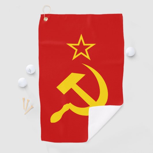 Serviette De Golf Drapeau de l'URSS - Drapeau de l'Union soviétique (En situation)