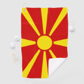 Serviette De Golf Drapeau de Macédoine du Nord (En situation)