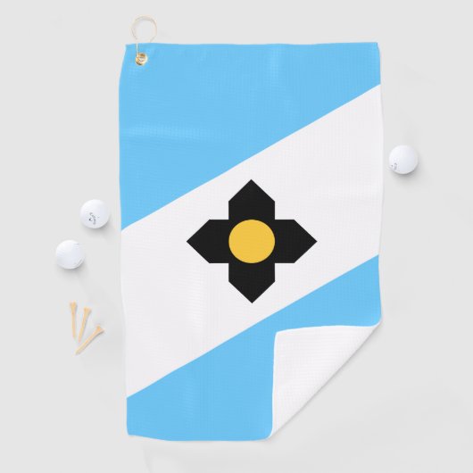 Serviette De Golf Drapeau de Madison, Wisconsin (En situation)