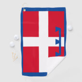 Serviette De Golf Drapeau de Piemonte (Italie) (En situation)