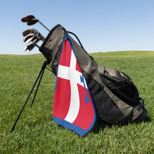 Serviette De Golf Drapeau de Piemonte (Italie) (Vert)