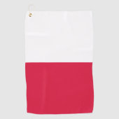 Serviette De Golf Drapeau de Pologne (Devant)