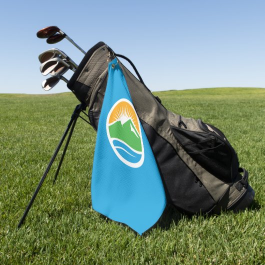 Serviette De Golf Drapeau de Provo, Utah (Vert)