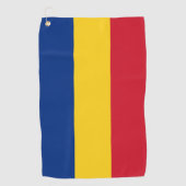Serviette De Golf Drapeau de Roumanie (Devant)