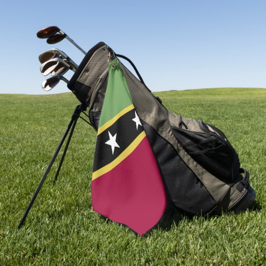 Serviette De Golf Drapeau de Saint-Kitts-et-Nevis (Vert)