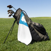 Serviette De Golf Drapeau de Salt Lake City, Utah (Vert)