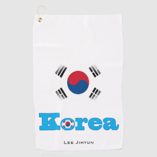 Serviette De Golf Drapeau de Séoul Corée Abstraite Golf Towel
