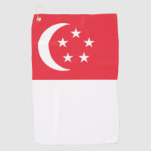 Serviette De Golf Drapeau de Singapour (Devant)