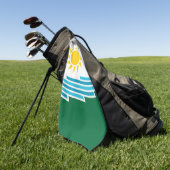 Serviette De Golf Drapeau de Spokane, Washington (Vert)