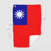 Serviette De Golf Drapeau de Taïwan : République de Chine, Taipei ch (En situation)