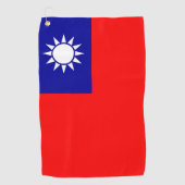 Serviette De Golf Drapeau de Taïwan : République de Chine, Taipei ch (Devant)
