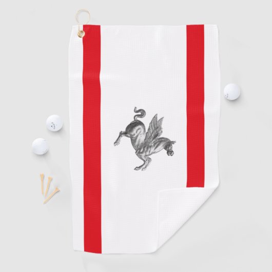 Serviette De Golf Drapeau de Toscane (Italie) (En situation)