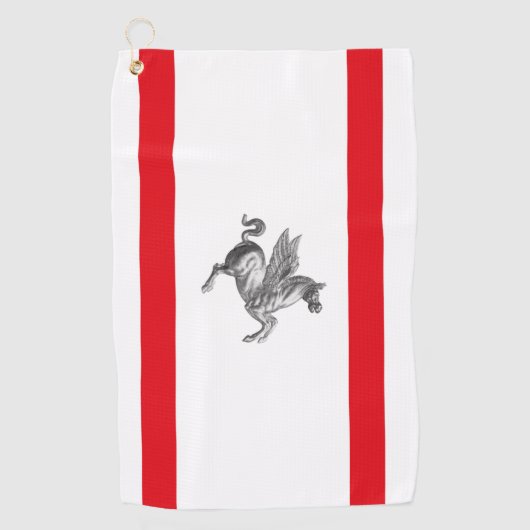 Serviette De Golf Drapeau de Toscane (Italie) (Devant)