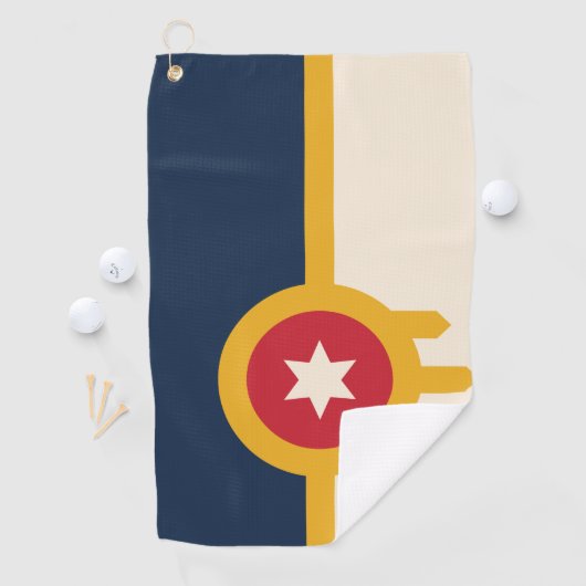 Serviette De Golf Drapeau de Tulsa, Oklahoma (En situation)