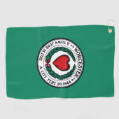 Serviette De Golf Drapeau de Worcester, Massachusetts (Horizontal)