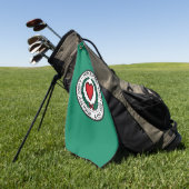 Serviette De Golf Drapeau de Worcester, Massachusetts (Vert)