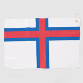 Serviette De Golf Drapeau des îles Féroé (Horizontal)