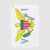 Serviette De Golf Drapeau des îles Vierges américaines (Devant)