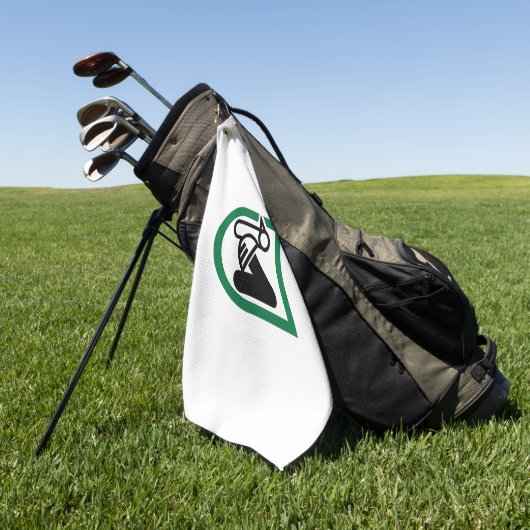 Serviette De Golf Drapeau des Marches (Italie) (Vert)