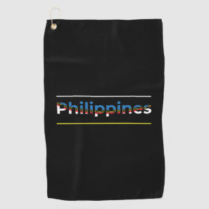 Serviette De Golf Drapeau des Philippines - Lettres Patriotique Cuto