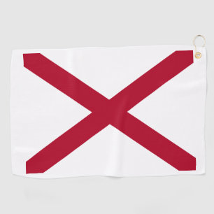 Serviette De Golf Drapeau d'Etat Alabama, Croix de St Andrew Crimson