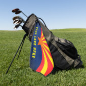 Serviette De Golf Drapeau d'état de l'Arizona avec votre propre logo (Vert)