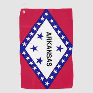 Serviette De Golf Drapeau d'Etat de l'Arkansas Golf Towel