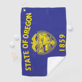 Serviette De Golf Drapeau d'État de l'Oregon, États-Unis (En situation)