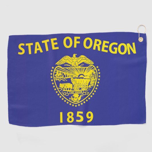 Serviette De Golf Drapeau d'État de l'Oregon, États-Unis (Horizontal)