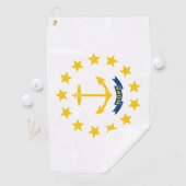 Serviette De Golf Drapeau d'État de Rhode Island, États-Unis (En situation)