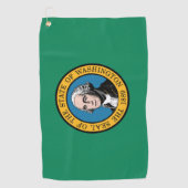 Serviette De Golf Drapeau d'État de Washington, États-Unis (Devant)