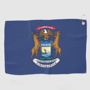 Serviette De Golf Drapeau d'État du Michigan, États-Unis