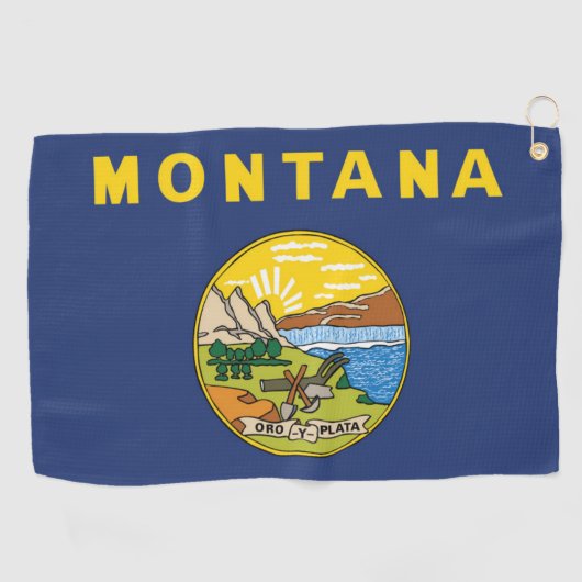 Serviette De Golf Drapeau d'État du Montana, États-Unis (Horizontal)
