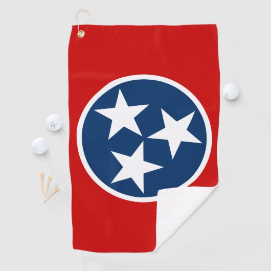 Serviette De Golf Drapeau d'état du Tennessee Bleu Blancs étoiles (En situation)