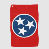 Serviette De Golf Drapeau d'état du Tennessee Bleu Blancs étoiles (Devant)