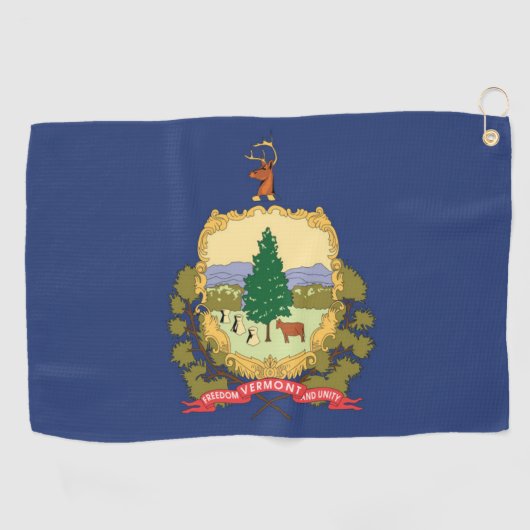 Serviette De Golf Drapeau d'État du Vermont (États-Unis) (Horizontal)